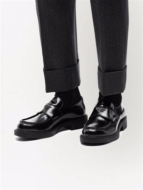 mens prada velcro black loafers|prada designer loafers.